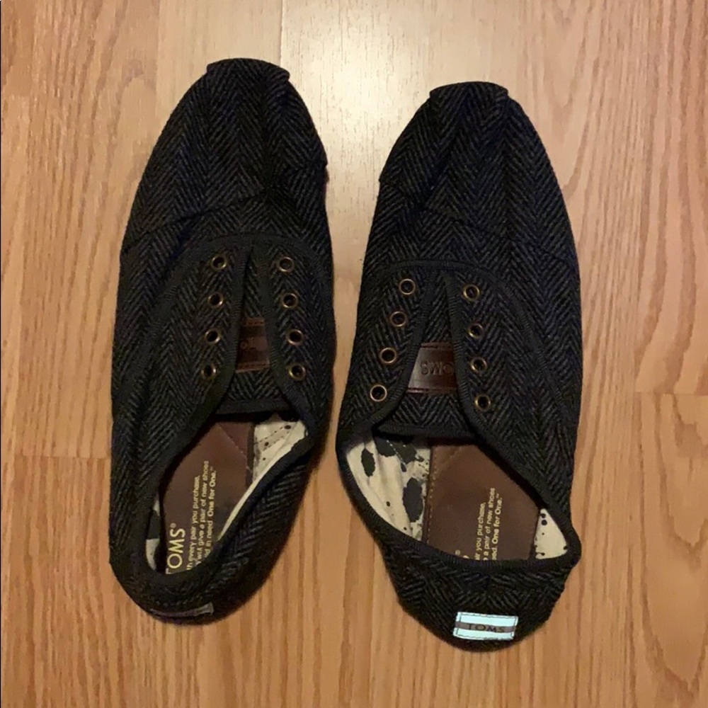 English Herringbone Toms shoes in Women 11